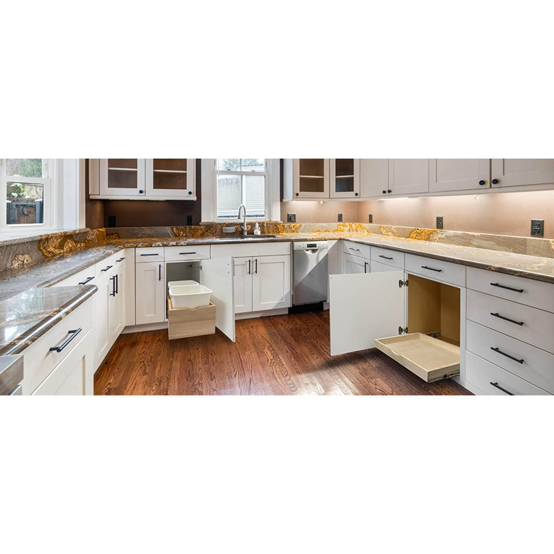 Rebrilliant Lacoya Assembled Soft Close Pull Out Kitchen Shelf